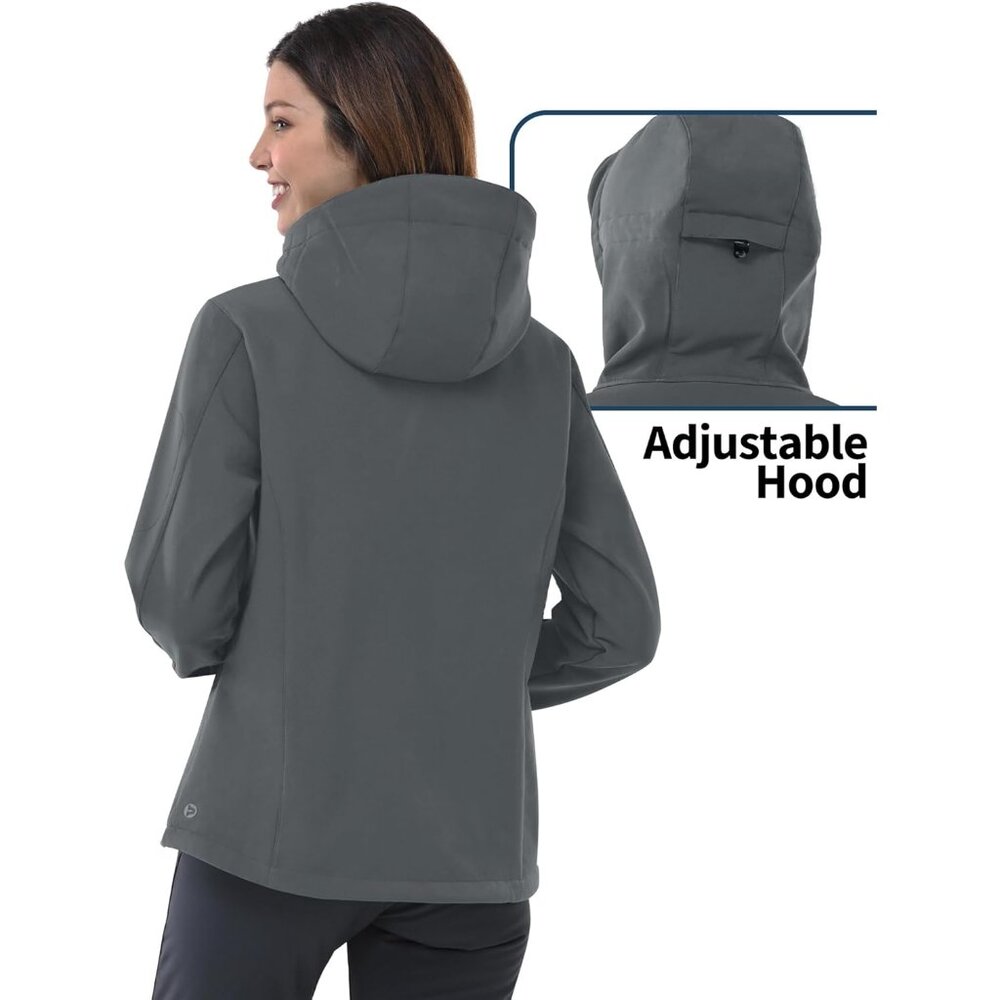 Women's Waterproof Softshell Jacket With Hood Fle… - image 2